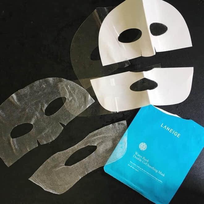 Káº¿t quáº£ hÃ¬nh áº£nh cho Laneige water bank double gel soothing mask